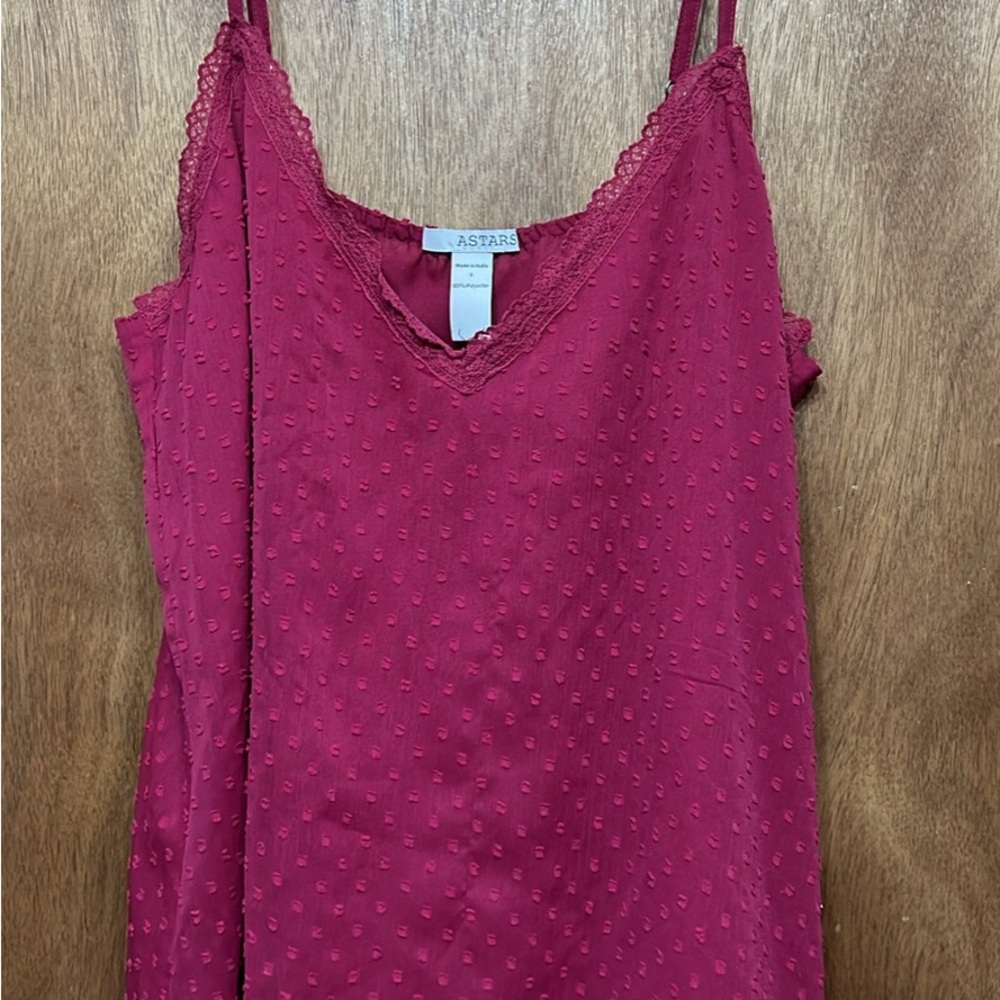 Astars Red Camisole Top with Spaghetti Straps